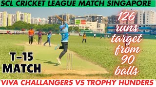 SCL Cricket league Singapore 2024 Open Cricket Leauge Match  trophy hunders vs Viva CC [upl. by Rhiana]