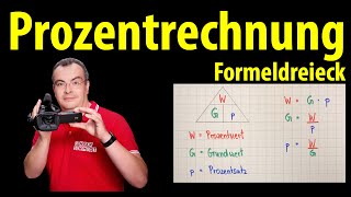 Prozentrechnung  Das Formeldreieck So merkst du dir die Formeln besser  Lehrerschmidt [upl. by Ela]