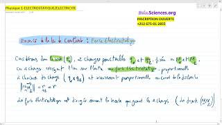 Physique 1 ELECTROSTATIQUE  Loi de Coulomb [upl. by Elokin]