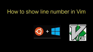 Ubuntu WSL Win10 How to show line number in Vim [upl. by Chatwin]