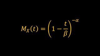 Moment Generating Function of the Gamma Distribution [upl. by Airdnalahs]