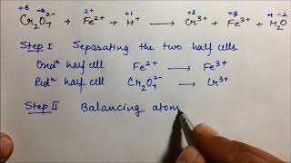 ion electron method  Vishal Rahal  redox reactions  balancing [upl. by Hteb]