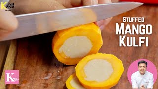 3Ingredient Stuffed Mango Kulfi  आम की क़ुल्फ़ी  Kunal Kapur Recipes  Mango Ice Cream Recipes [upl. by Sherl591]