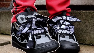 3M REFLECTIVE LANVIN BlackGrey Curb Sneaker ON FOOT [upl. by Welcome678]