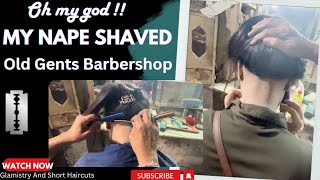 Who said Barbershop are not for Ladies💈 First video of mine in old gents barbershop ✂️ Forced shave [upl. by Aina]