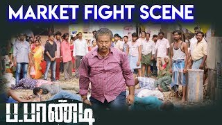 Pa Paandi  Market Fight Scene  Dhanush  Rajkiran  Sean Roldan [upl. by Emelda923]