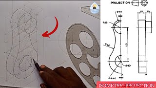 ISOMETRIC CIRCLES CURVES AND ARCS IN 3  DIMENSION VIEWS with principles of tangency spanner [upl. by Munford]