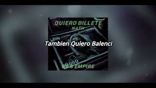 QUIERO BILLETE  NATH  Letra Oficial [upl. by Kai]