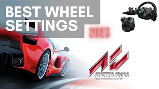 Best Logitech G29G920 wheel settings for Asseto Corsa [upl. by Naryb]