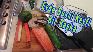 Evde Kolay Sushi Nasıl Yapılır  California Roll Sushi Tarifi  Sushiye Doydu [upl. by Adnamar630]