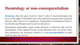 Consequentialism Versus Nonconsequentialism or Teleology Versus Deontology [upl. by Ardnac]