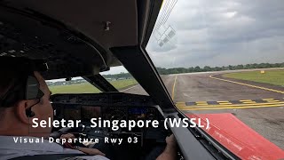 Departure Seletar Singapore WSSL  Gulfstream G650 [upl. by Theis]