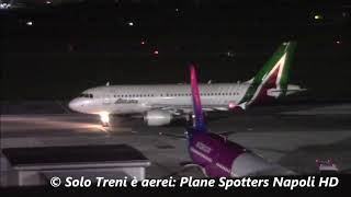 Night Plane Spotters Napoli Landing Naples Capodichino RWY06 22022020 HD [upl. by Nomelihp]