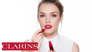 How To Apply A Liquid Lip Stain  MakeUp Tutorial  Clarins [upl. by Noillid]