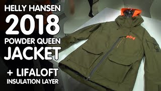 PREVIEW Helly Hansen 2018 POWDER QUEEN Jacket amp LIFALOFT Insulation Layer [upl. by Barbaresi]