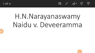 HN Narayanaswamy Naidu vs Deveeramma 1981  Notice sec 3  TPA 1882 [upl. by Miguelita]