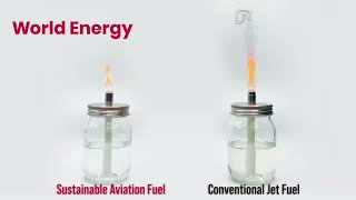 Sustainable Aviation Fuel versus Conventional Jet Fuel Burning Demonstration [upl. by Aitital]