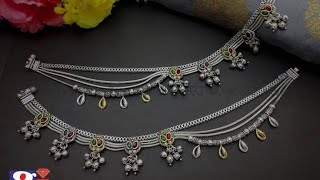 anklets silver designs for girls silver anklet jewellery [upl. by Nolte665]