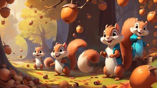 Five Little Squirrels Nursery Rhymes for Kids  tiny thinkers tv [upl. by Llig]