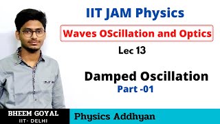 IIT JAM Physics  Lec 13  Damped Oscillation  Part 01 [upl. by Brandice]