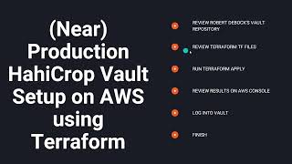 Production HashiCrop Vault Setup on AWS using Terraform Part 1 of 2 [upl. by Geldens]