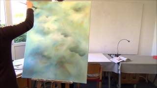 Acrylmalerei Speed painting Über den Wolken [upl. by Ailehpo611]