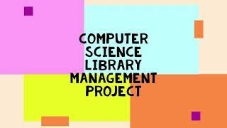 Class 12 final project  Library Management System [upl. by Stoops]