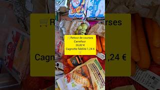 🟡 Retour de courses carrefour food recette repas tips lifestyle shopping budget shortsclip [upl. by Wyly]