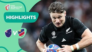 11try All Blacks dominate  New Zealand v Namibia  Rugby World Cup 2023 Highlights [upl. by Adnauqahs]