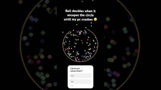 How long until my pc crashes 😤 satisfying satisfyingvideos physics bouncingball [upl. by Bonar54]