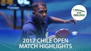 2017 Chile Open Highlights Soumyajit Ghosh vs Amalraj Anthony Final [upl. by Gereron427]