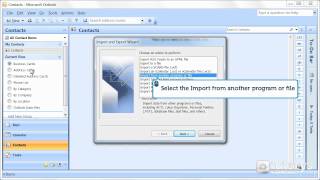 How to import emails and contacts with Outlook 2007 [upl. by Oznofla]