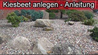 Kiesbeet anlegen Anleitung  Steingarten  Kiesgarten selber machen  Schottergarten bauen [upl. by Kunin]