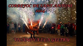 CORREFOC DE SANT ANTONI 2024 VILANOVA I LA GELTRÚ [upl. by Galloway]