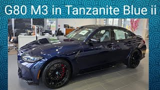 🔥BMW G80 M3 IN GORGEOUS TANZANITE BLUE ii walkaround [upl. by Wescott945]