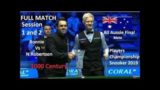 Ronnie OSullivan vs Neil Robertson  full match Players Championship Snooker 2019 Final [upl. by Airoled]