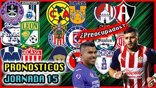 ✅🔥 PRONOSTICOS JORNADA 15 APERTURA 2021 LIGA MX  Quiniela Futbol Mexicano GRITA MEXICO AP2021❌⚽️ [upl. by Eenat]