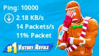 fortnite with 10000 PING [upl. by Aluk]