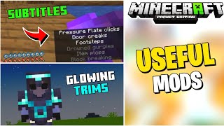 Top 5 Best Useful Mods For Minecraft Pocket Edition  Best Mods MCPE 120 [upl. by Klepac]