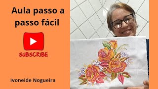 Ivoneide Pintura em tecido e artesanato está ao vivoComo pintar rosa coloridas seinscreve [upl. by Yajnas582]