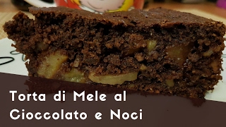 TORTA DI MELE AL CIOCCOLATO E NOCI  SOFFICE  VEGAN [upl. by Okim953]