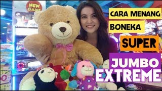 CARA MENANG BONEKA JUMBO EXTREME CARA MENANG CAPIT BONEKA BESAR TIMEZONE LIPPO MALL PURI [upl. by Hogle]