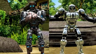 REAL STEEL WRB Cosmobot VS Ambush amp Atom amp Twin Cities amp Blockbuster [upl. by Adyela]