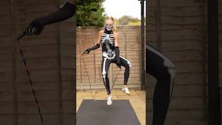 Was it a graveyard smash 🪦💀jumprope skipping tricks halloween skeleton fancydress [upl. by Ecerahc]