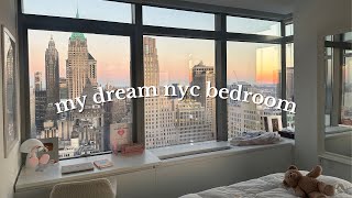 my dream nyc bedroom 💌 aesthetic  decorating organizing skincare [upl. by Froh]