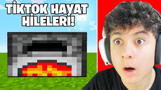 POPÜLER TİKTOK MİNECRAFT HAYAT HİLELERİNİ DENEDİM çok şaşırtıcıı [upl. by Phillipe]