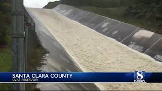 Flooding in Morgan Hill due to Uvas Reservoir spilling over [upl. by Neetsuj]