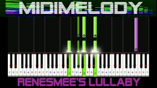 SLOW Renesmees Lullaby Something Terrible Twilight Breaking Dawn Pt2 Synthesia Piano Tutorial [upl. by Nodab698]