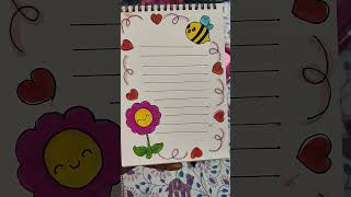 Floral page border design for diary journal planner [upl. by Hepza]