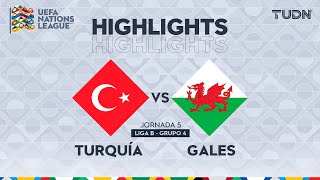 HIGHLIGHTS  Turquía vs Gales  UEFA Nations League 2024  TUDN [upl. by Lois75]